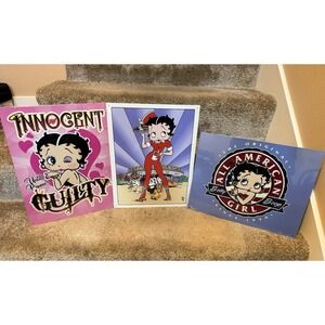 Betty Boop Innocent Until Proven Guilty Tin Metal Signs She Shed Decor 12.5 X 16